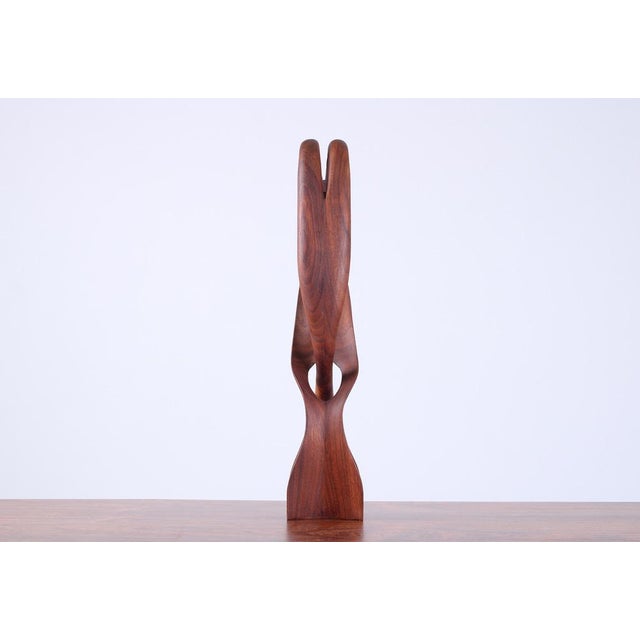 Abstract Biomorphic Sculpture in Teak, 1970s For Sale - Image 6 of 18