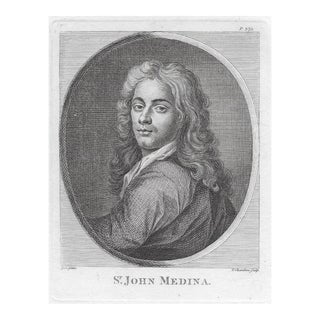1798 Portrait Engraving of Artist Sir John Baptist Medina For Sale