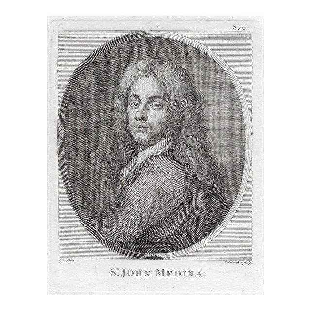 1798 Portrait Engraving of Artist Sir John Baptist Medina For Sale