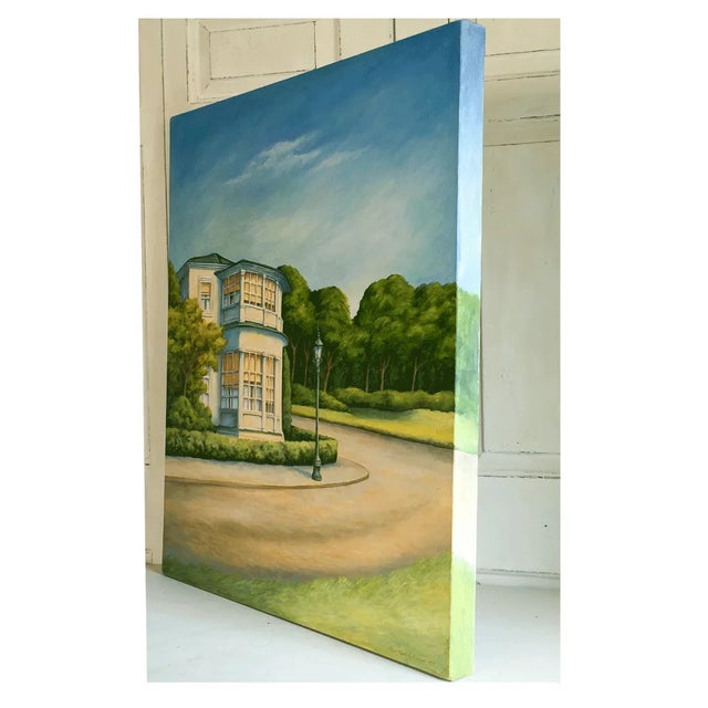 1990s June Parrish Cookson Original Landscape Painting For Sale - Image 5 of 5