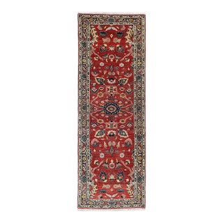 Red Color Hand Knotted Persian Bidjar Runner For Sale