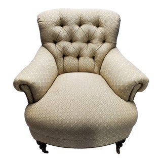 Ferrell Mittman Tufted Lounge Chair For Sale