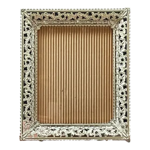 Vintage Mid-20th Century Goldtone Tabletop Picture Frame - Fits 8x10 Image