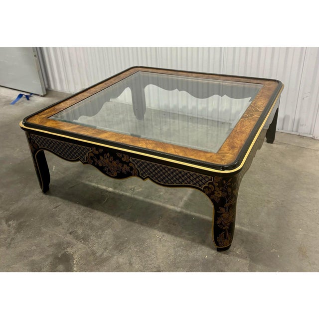 Black Chinoiserie Drexel Heritage Art Cetera Coffee Table For Sale - Image 8 of 10