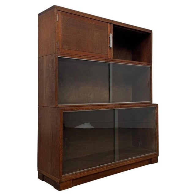 Antique Early 20th Century English Glazed Oak Display Cabinet from Minty LTD For Sale - Image 4 of 13