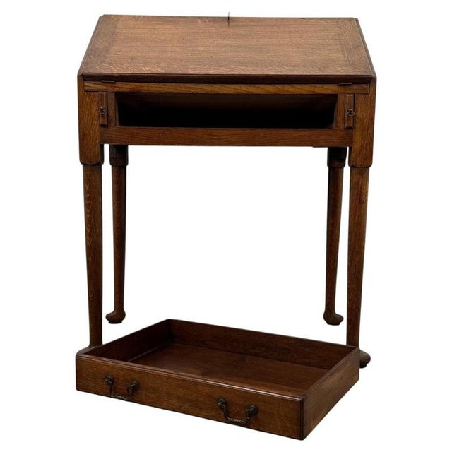 Antique 20th Century Golden Oak Bureau For Sale - Image 3 of 14