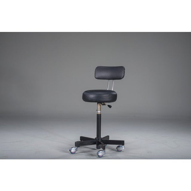 Black Doctor's Swivel Stool from Jörg & Sohn Coburg, 1973 For Sale - Image 8 of 8