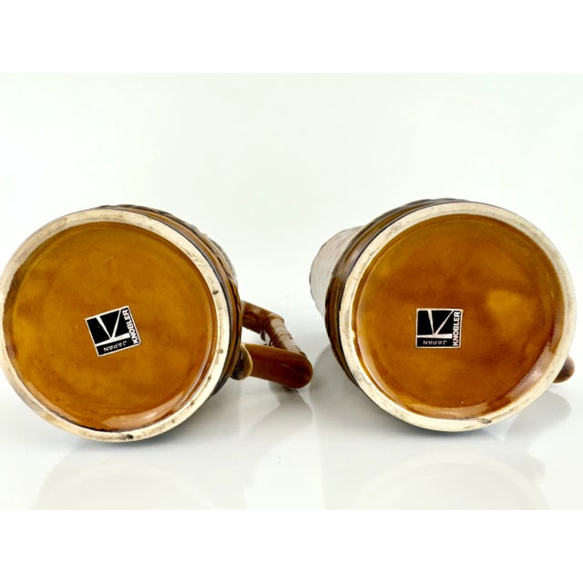 Mid Century Knobler Japan Hand Painted Horse Mugs- Set of 2 For Sale - Image 10 of 11