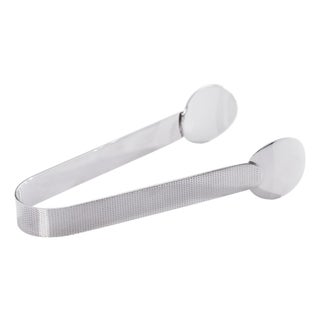 Spiga Textured Ice Tong, Nickel For Sale