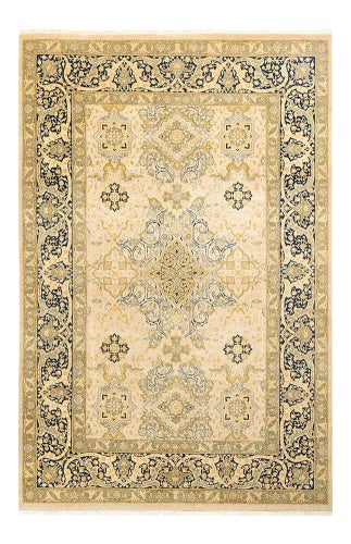 Mogul Collection Hand-Knotted Area Rug - Ivory 6' 1