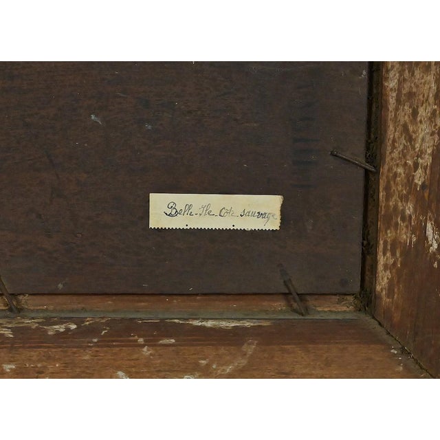 French School Artist, The Wild Coast of Belle-Île-en-Mer, 19th Century, Oil on Wood, Framed For Sale - Image 15 of 17