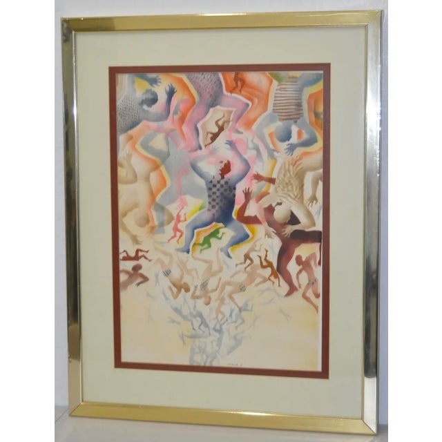Mid-Century Modern Mid-Century Modern Airbrush Painting by McBride For Sale - Image 3 of 11