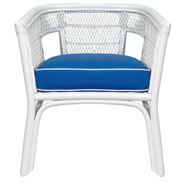 Coastal Diamond Rattan Tub Chair Chairish