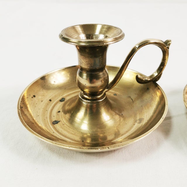 1960s Art Deco Brass Candlesticks, Germany, 1960s, Set of 2 For Sale - Image 5 of 11