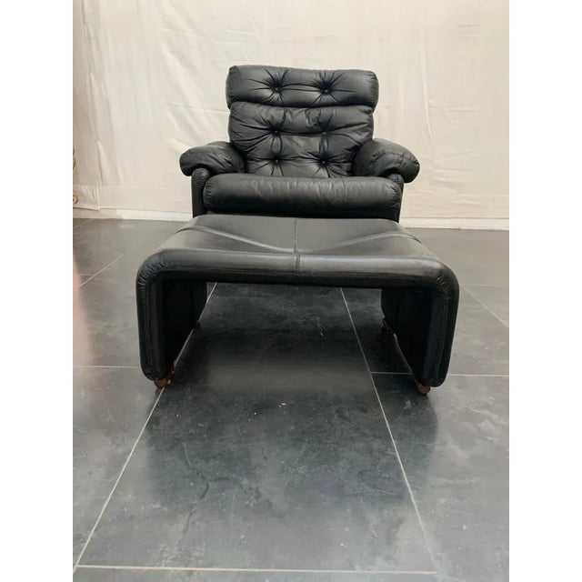 Set of Coronado Lounge Chair & Footstool by Tobia & Afra Scarpa for B&B Italia / C&B Italia, 1960s For Sale - Image 3 of 11