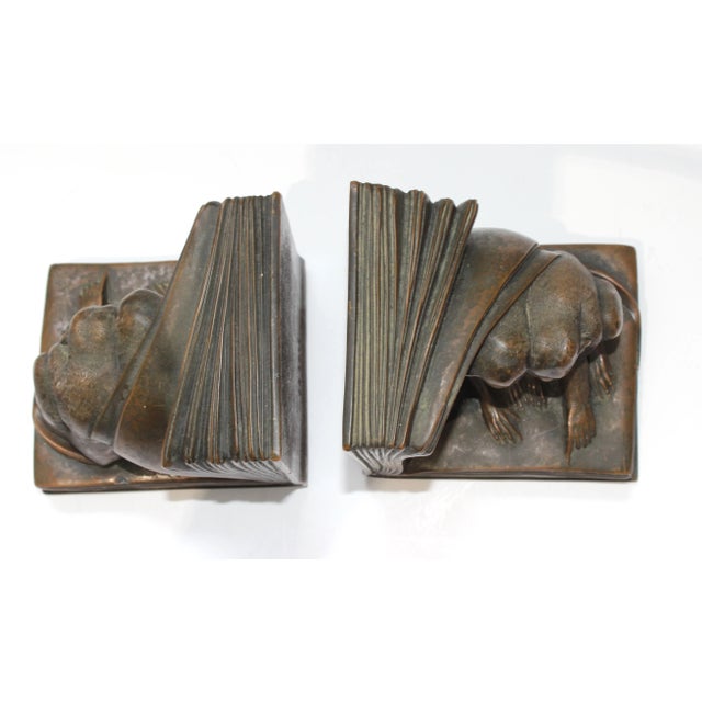 Brown Monkey Bookends 1920s Rare Evolution Controversy Jennings Brothers- A Pair For Sale - Image 8 of 13