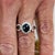 Natural Sapphire Diamond Ring Size 6.25 14k W Gold 2.93 TCW Certified For Sale In New York - Image 6 of 10