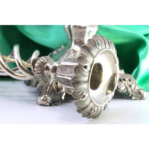 Candlesticks in Cut-Out Silver, Set of 2 For Sale - Image 6 of 8