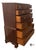 Brown Vintage Craftique Chippendale Style Solid Mahogany Chest on Chest of Drawers For Sale - Image 8 of 11