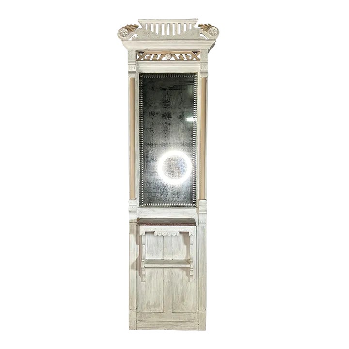 Antique Eastlake Pier Mirror With Marble Shelf Chairish