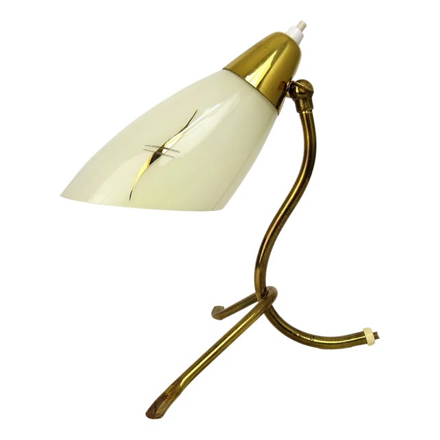 Mid-Century Adjustable Crow Base Table Lamp in Brass, Italy, 1950s For Sale