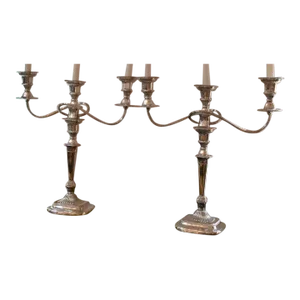 Pair of Sheffield Candelabra