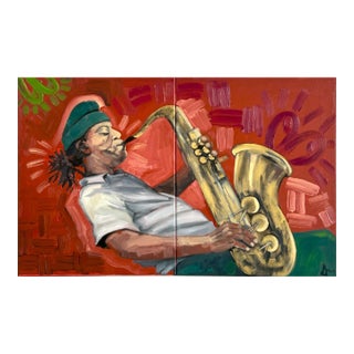 Assemby, Oil on Canvas, Seromo Okoro, (2026) For Sale