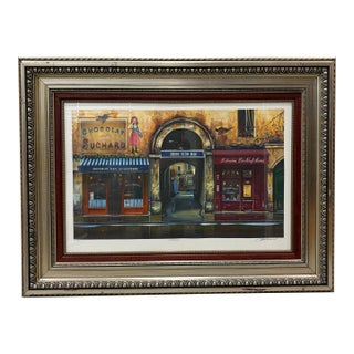 Vintage Louis Robichaud Signed Serigraph "Impasse" - Custom Ornate Frame For Sale