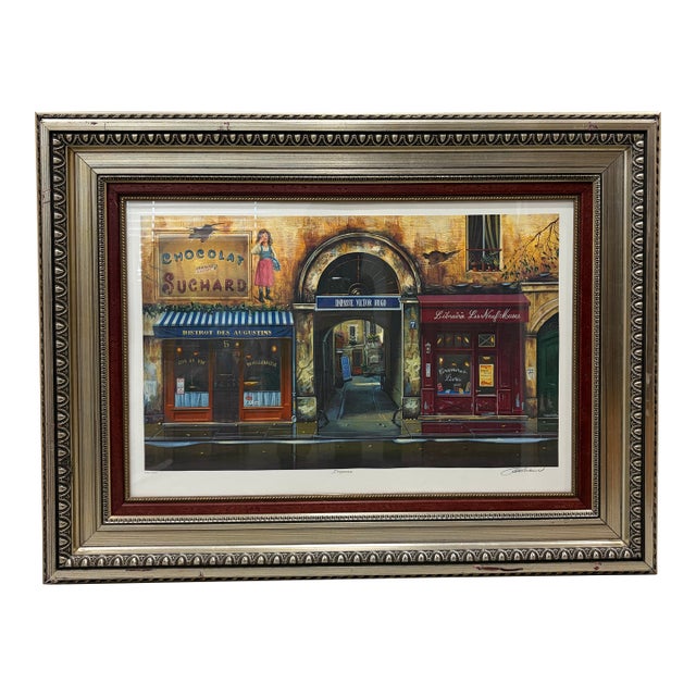 Vintage Louis Robichaud Signed Serigraph "Impasse" - Custom Ornate Frame For Sale