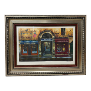 Vintage Louis Robichaud Signed Serigraph "Impasse" - Custom Ornate Frame