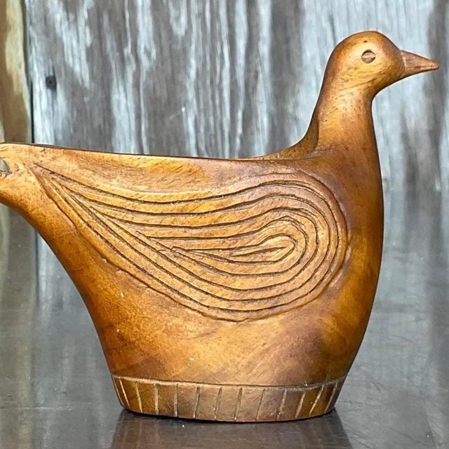 Vintage Boho Carved Bird Votive Holder For Sale - Image 12 of 13