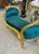 Baroque 1990s Baroque Style Blue Velvet Bench For Sale - Image 3 of 3