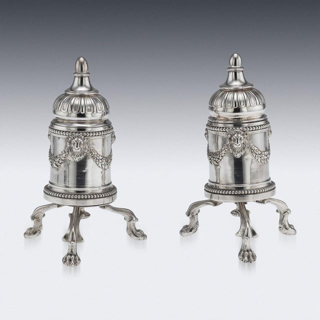 Antique French Silver Salt and Pepper Mills from Odiot, Paris, 1880s, Set of 4 For Sale - Image 4 of 18