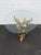Hollywood Regency Floral and Gold Painted Finish Glass Top Coffee Table 6646 For Sale - Image 10 of 15