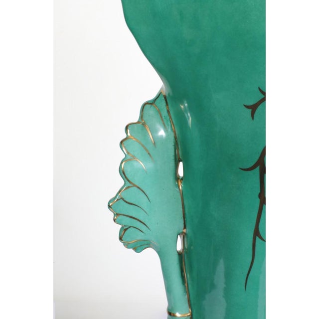 Porcelain Vases with Cornucopia Cherubs in the Style of Sevres, Set of 2 For Sale - Image 13 of 18