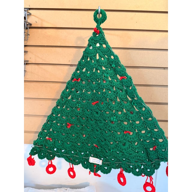 Mid 20th Century Handmade Hanging Snoopy Crocheted Christmas Tree Decoration For Sale - Image 4 of 5