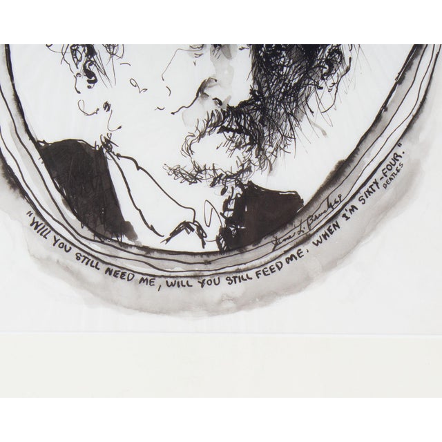 1960s 1969 “Will You Still Need Me” Ink Painting by James L. Bruch For Sale - Image 5 of 8