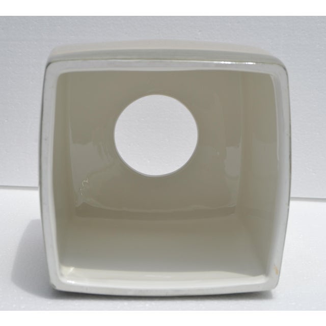 Tan Late 20th Century Luxury Ceramic Decorative Floral Tissue Box Cover For Sale - Image 8 of 13