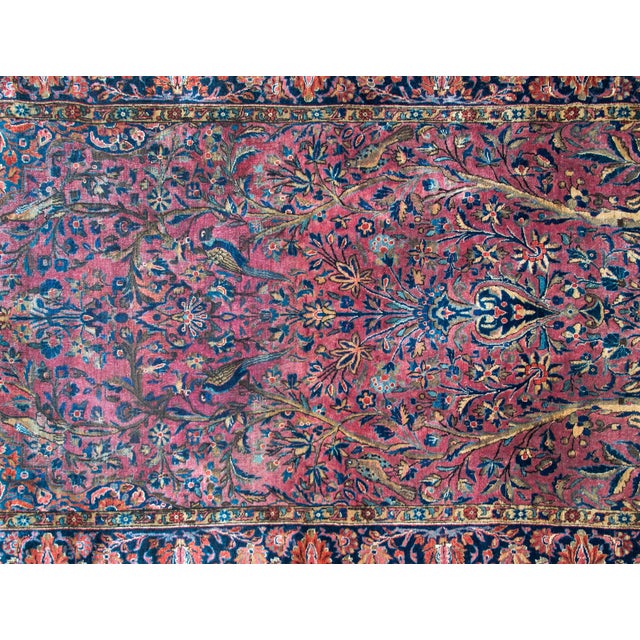 Late 19th Century Persian Double Tree-of-Life Kashan Rug For Sale In Chicago - Image 6 of 13