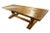 Wood Contemporary 17th Century Style Italian Solid Slab Chestnut Trestle Table For Sale - Image 7 of 12