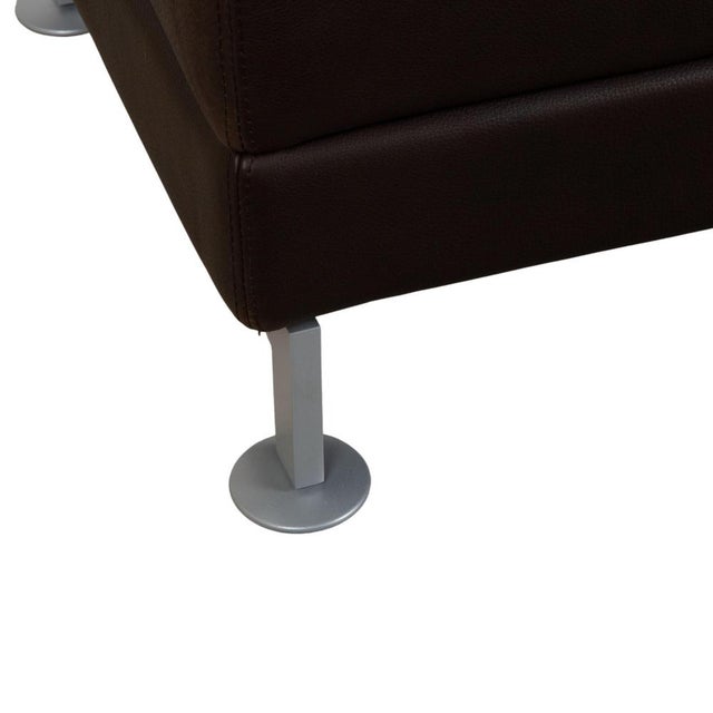 Moule Leather Stool in Brown by Brühl For Sale - Image 5 of 11