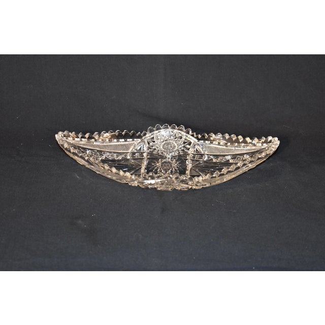 American Circa 1920's Cut Glass Serving Dish For Sale - Image 3 of 10