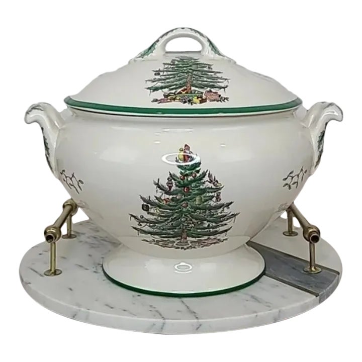 Spode christmas tree soup tureen ladle