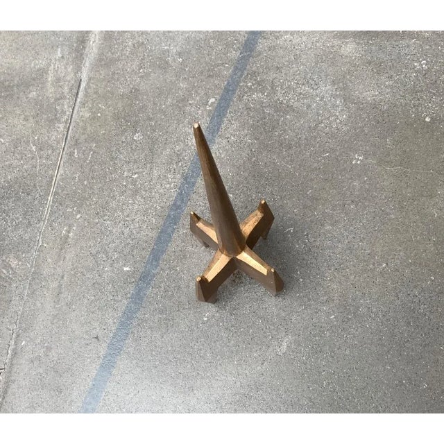Gold Mid-Century Brutalist Heavy Spike Sculpture, 1960s For Sale - Image 8 of 18