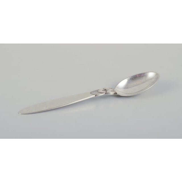 Coffee Spoons and Marmalade Spoon by Georg Jensen for Cohr, 1920s, Set of 6 For Sale - Image 6 of 9