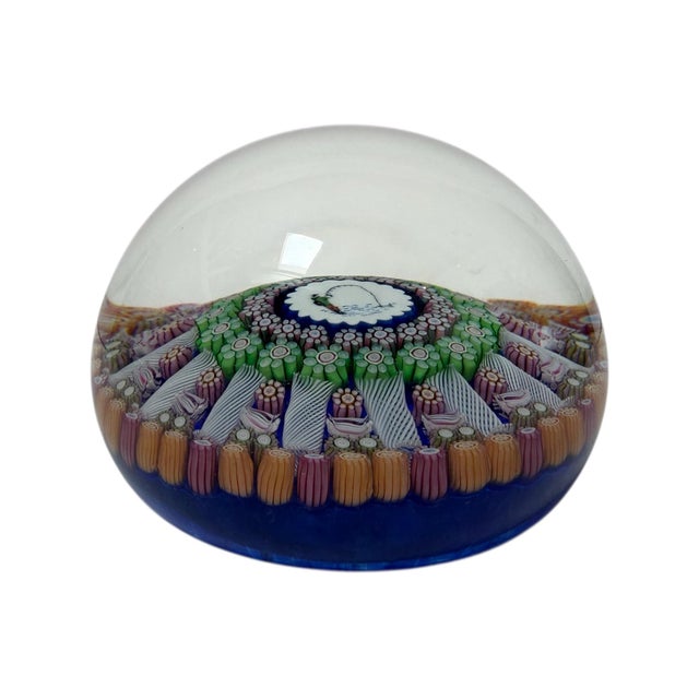 Italian Limited Edition Perthshire Millefiori Fisherman Paperweight For Sale - Image 3 of 6