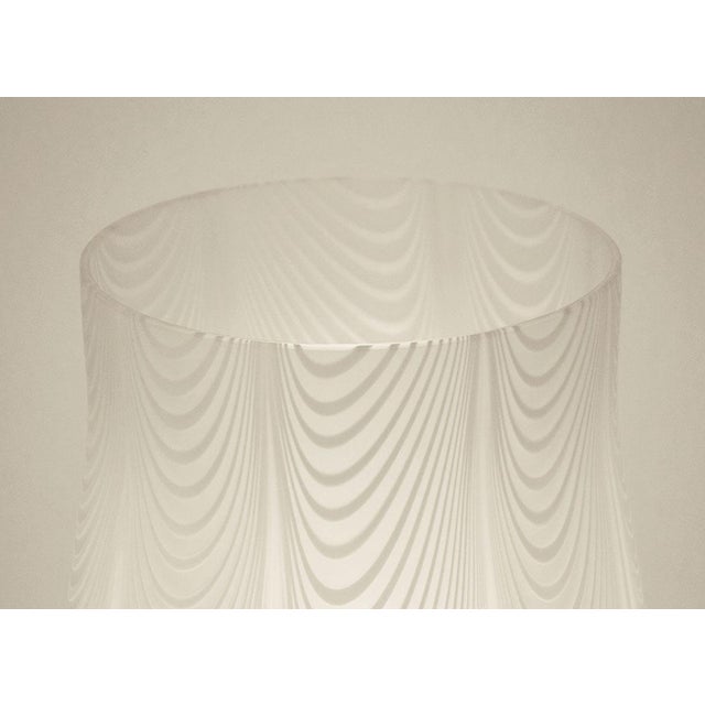 White Large Murano Glass Table Lamp, 1950s For Sale - Image 8 of 11