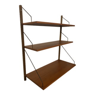 1960s Danish Modern Teak Cado Wall Mounting Floating Shelf For Sale