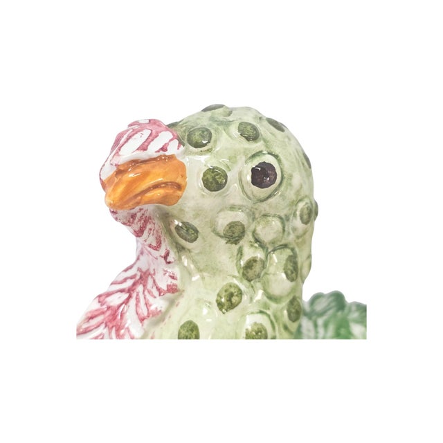 Green Late 20th Century Italian Majolica Turkey Tureen Arcimboldo Style For Sale - Image 8 of 15