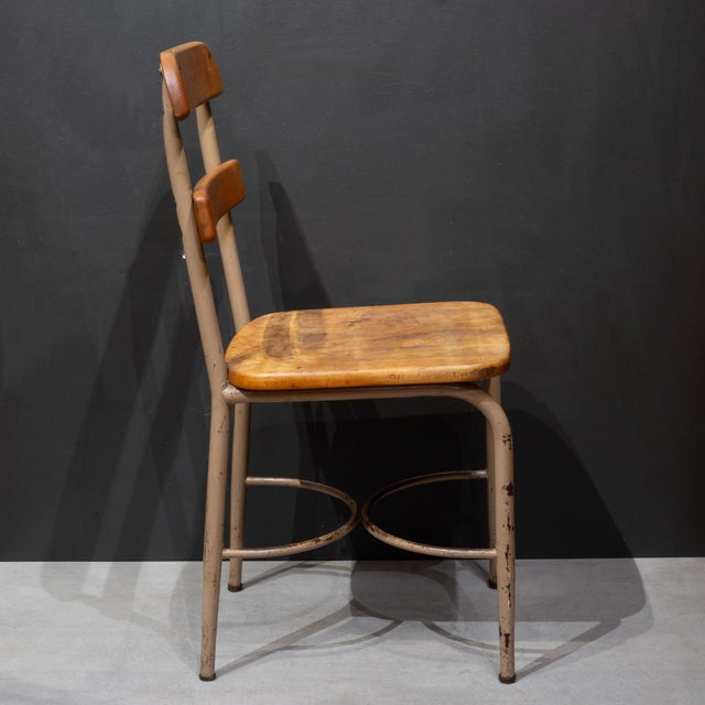 Mid-Century Schoolhouse Maple Desk/Dining Chairs c.1950 For Sale In San Francisco - Image 6 of 12